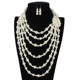 European and American exaggerated pearl necklace imitation pearl pendant for women