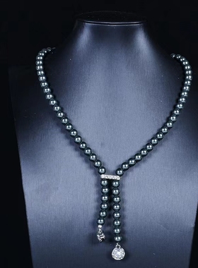 水钻仿珍珠圆珠女高级感短项链