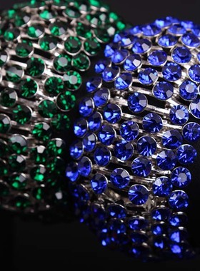 欧美弹力手镯合金夸张水钻女多层