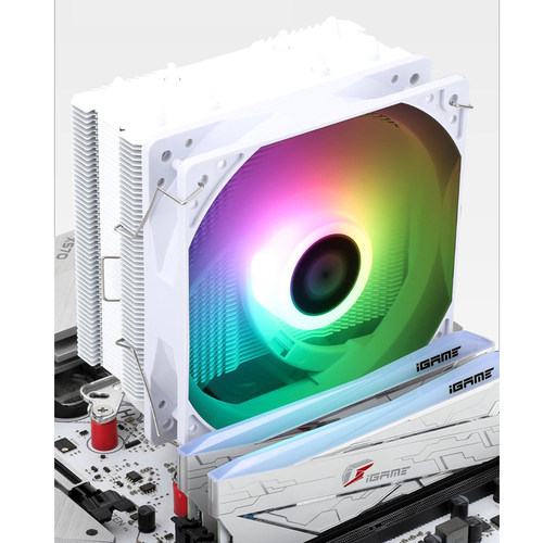 利民AX120R SE电脑CPU散热器台式机ARGB风扇静音温控白色1700/AM5 - 图2