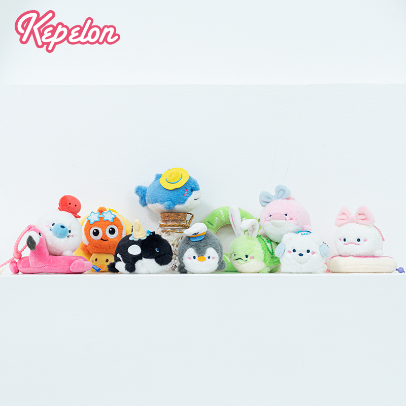 海豹包公仔挂饰虎鲸显眼挂件海洋系列网红泳圈包小丑鱼毛绒 - 图3