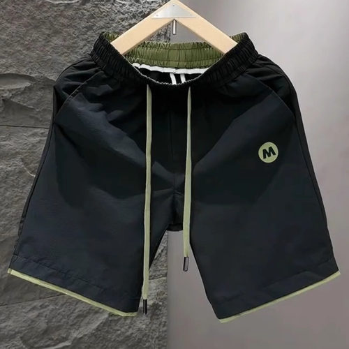 夏季新款简约时尚透气休闲短裤男宽松百搭薄款速干运动潮流五分裤 - 图2