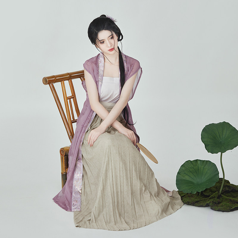现货织造司原创宋制汉服[炽]织金背心夏季宋抹改良吊带一片式褶裙,淘宝优惠券,粉丝福利购,淘宝优惠卷