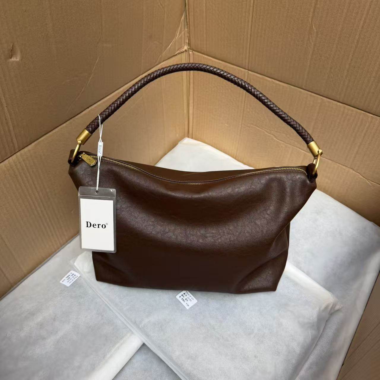 光泽感超绝！正价500+！国内公司单~松弛感软皮hobo包单肩腋下包,淘宝优惠券,粉丝福利购,淘宝优惠卷