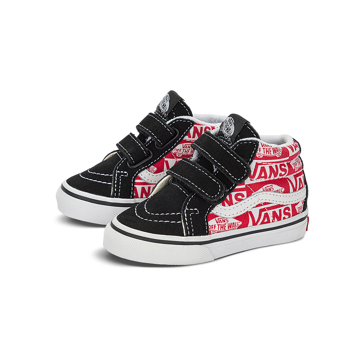 【狂欢节】Vans范斯童鞋官方 SK8-Mid Reissue V魔术贴小童板鞋 - 图0