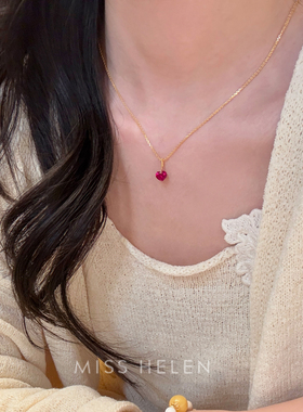 MISS HELEN 樱桃 S925银项链轻奢精致简约高级感送闺蜜生日礼物