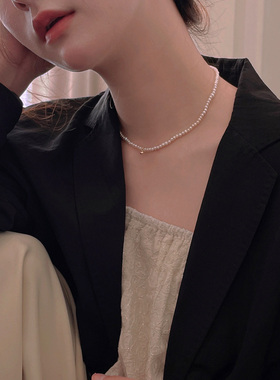 钟楚曦同款小粒天然气质珍珠项链