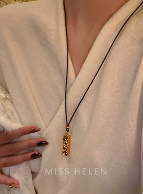 12/23 20点新品95折 金店同款碎冰冰四方来财项链毛衣链秋冬长链