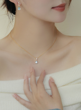 海的女儿S925银项链珠宝级锆石