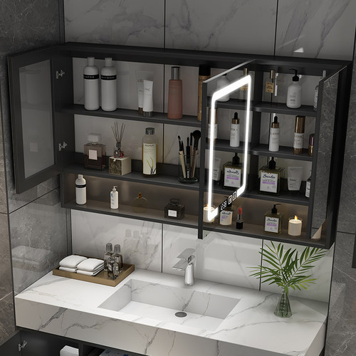 智能镜柜挂墙式浴室镜子防爆带置物架洗手间洗漱台收纳化妆镜单独