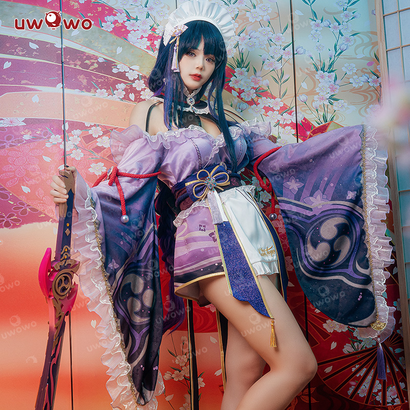 预售Uwowo悠窝窝原神雷电将军同人女仆cosplay服装女原创全套-图0