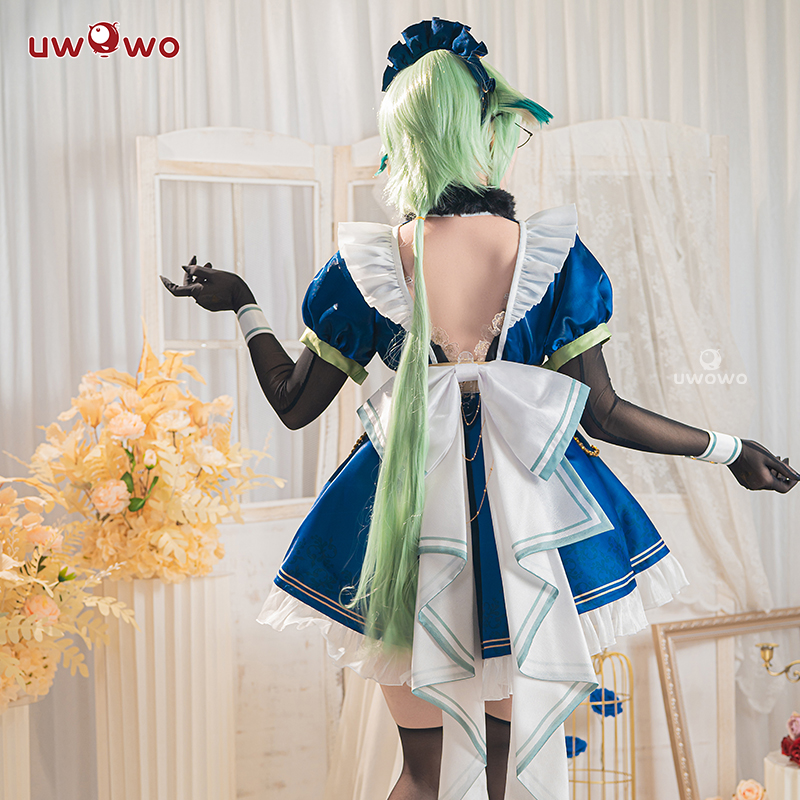 现货Uwowo悠窝窝原神砂糖同人女仆cosplay服装女妹抖连衣裙全套-图1