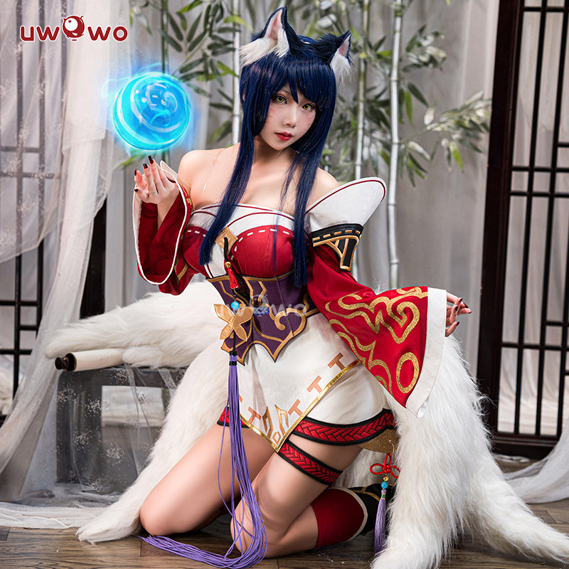 英雄联盟衣服现货Uwowo悠窝窝 英雄联盟LOL九尾妖狐阿狸cosplay服装女新手游版