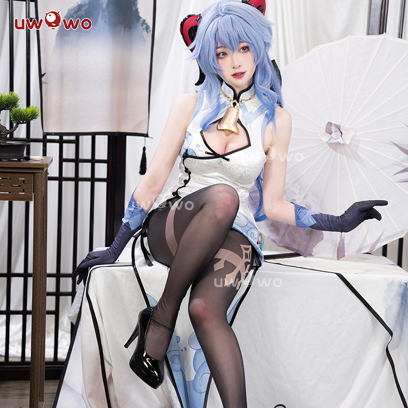 预售Uwowo悠窝窝原神 甘雨同人旗袍 cosplay服装女 原创授权 动漫 - 图2