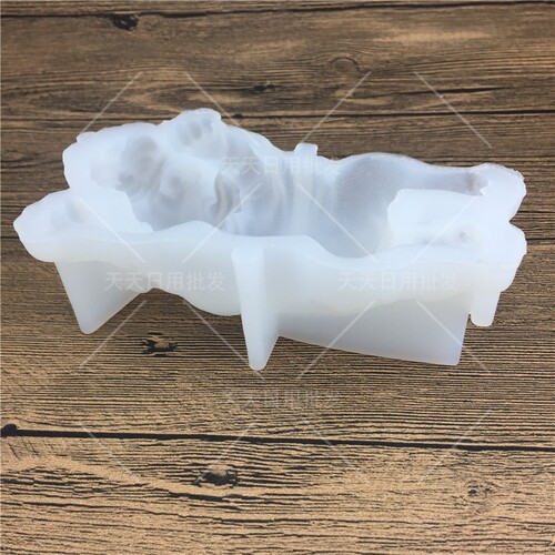 抖音网红立体3D沙皮狗慕斯模具小脏脏狗冰激凌硅胶蛋糕4寸第二代 - 图1