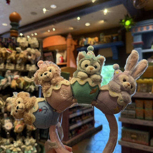 香港迪士尼 庆典气球玲娜贝儿可琦安olu捉迷藏坐姿发发箍魔术贴 - 图1