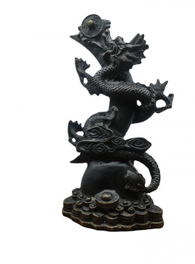 仿古做旧铜龙铜月亮龙铜器批发工