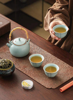国潮故宫文创汝窑茶具礼品套装送