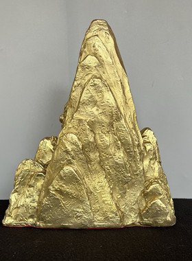 黄铜金山摆件家居装饰泰山石敢当