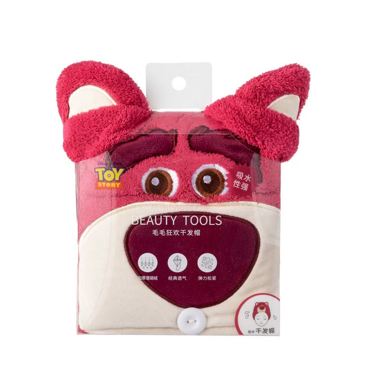 Miniso, Disney, клубничка, двухслойный быстро сохнущий полотенец для волос, Винни-Пух, утолщённый, впитывает воду