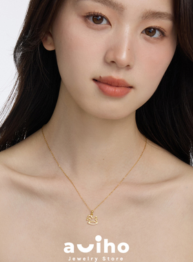 aviho 马上有钱 精致小马吊坠通体925银项链女高级百搭轻奢锁骨链
