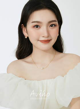 aviho法式简约珍珠锁骨链