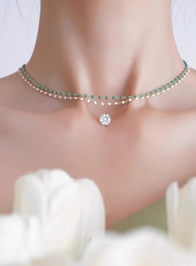 人鱼之泪项链叠戴法式串珠