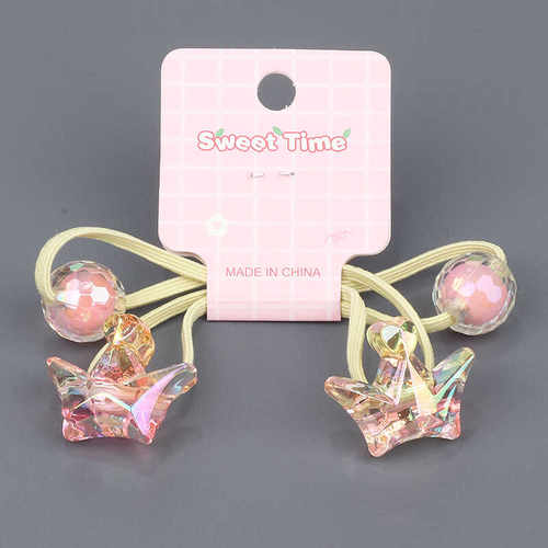 儿童彩色皇冠长皮筋女童扎头发高弹力绕绕发绳女孩不伤发头绳头饰 - 图3