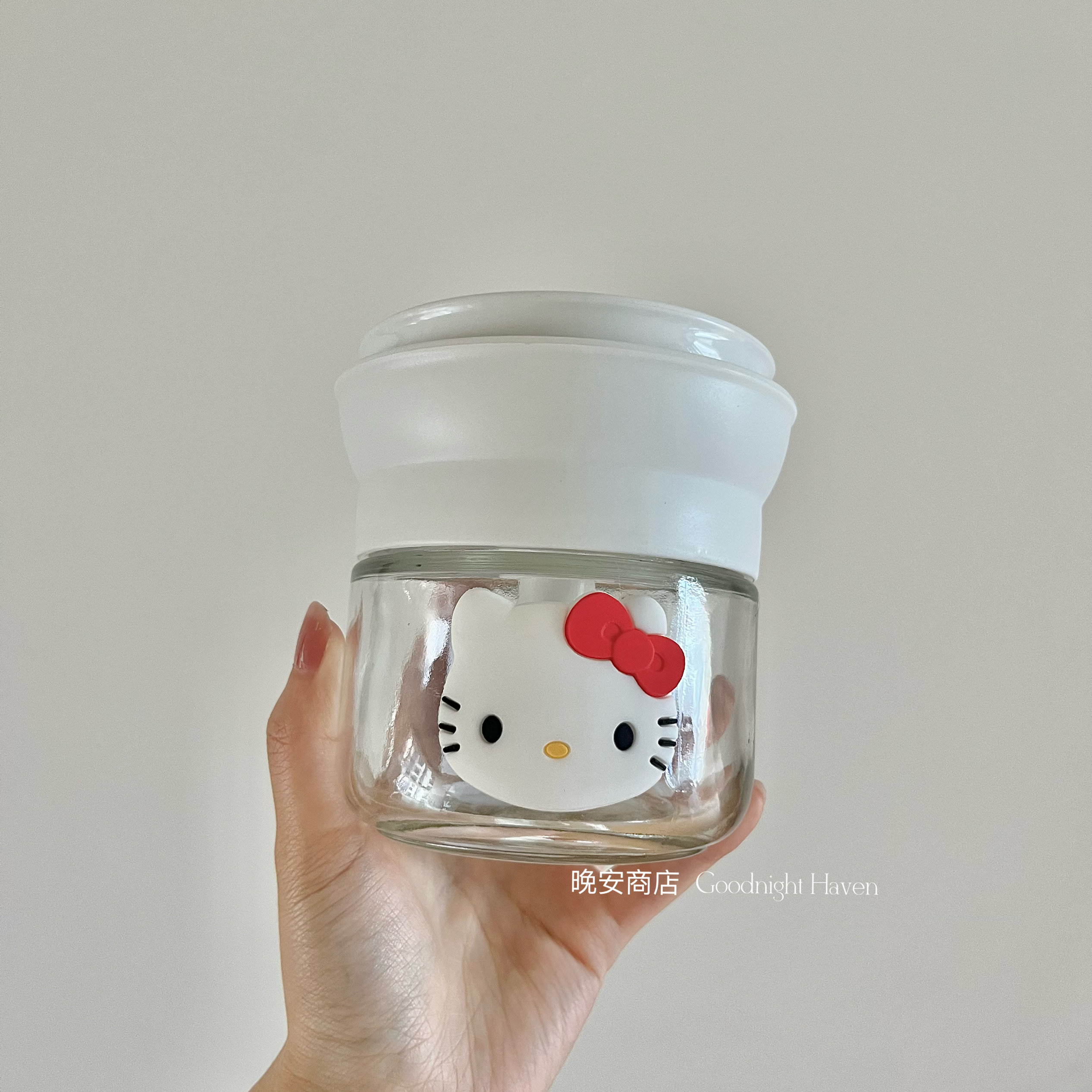 KT猫洗洁精按压器ins高颜值可爱洗涤剂分装瓶液器玻璃收纳瓶透明,淘宝优惠券,粉丝福利购,淘宝优惠卷