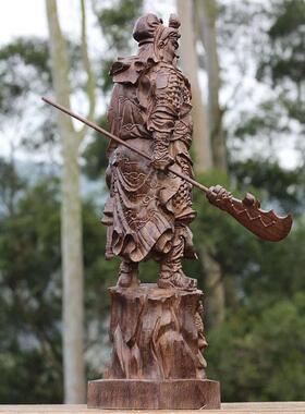 越南实木料雕刻木木雕关公家居摆件木雕武木雕工艺品关羽