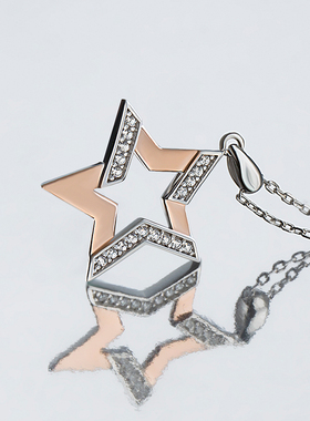 海盗船银饰五角星项链女2023年新款小众简约锁骨链秋冬款过年礼物