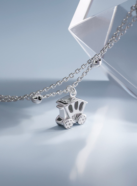 海盗船银饰马车银手链女双层刻字