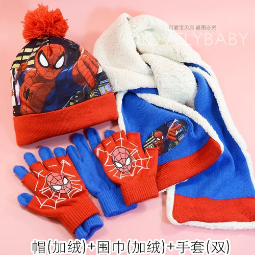 Флисовая детская шапка, шарф, перчатки, зимний трикотажный демисезонный детский комплект, 3 предмета, подарок на день рождения
