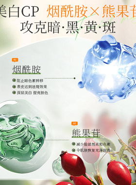 特证美白面膜补水保湿提亮肤色祛斑面膜贴烟酰胺美白面膜盒装5片