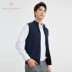 Xuân tre 2019 thu đông mới áo len cashmere 100% nam đứng cổ áo khóa kéo cardigan đơn giản vest cashmere hoang dã - Áo len Cashmere