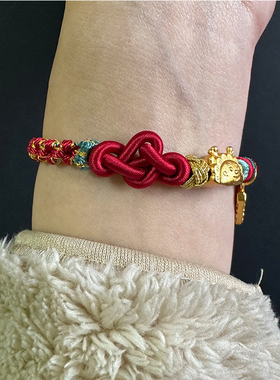 小红书同款如意结手绳可穿转运珠