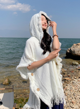 春夏秋纯色韩版女高级感百搭披肩