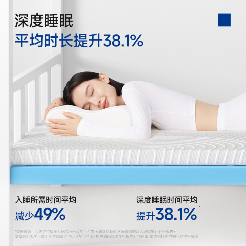【开学季】梦百合学生床垫宿舍专用记忆棉榻榻米儿童家用垫上下床,淘宝优惠券,粉丝福利购,淘宝优惠卷