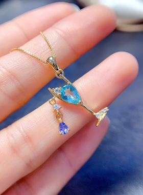 S925银饰吊坠简约小巧吊坠托女款项链坠托椭圆5*7mm水滴3*4个性