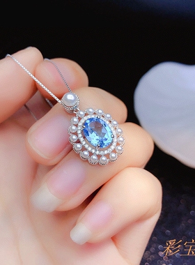 椭圆形7*9mm珍珠款代镶嵌银饰