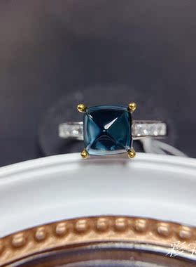 78*8mm潮气日韩风双色银饰戒指