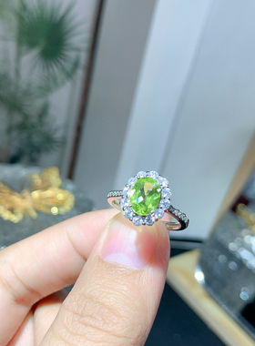 s925银戒指空托女百搭气质镶彩宝椭圆形4*65*76*87*98*1010*14mm