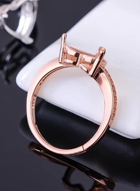 水滴蜜蜡托帕石开口戒指