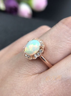 925银戒指空托时尚新款女戒椭圆