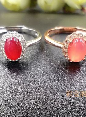 戒指空托925银开口戒托女