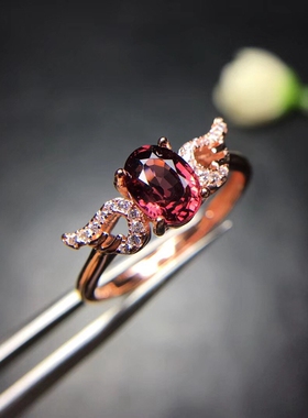 s925纯银天使之翼戒指托5x7mm