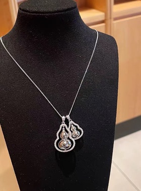 2025时尚新款新中式双生葫芦衣服配饰毛衣链吊坠秋冬款链子潮