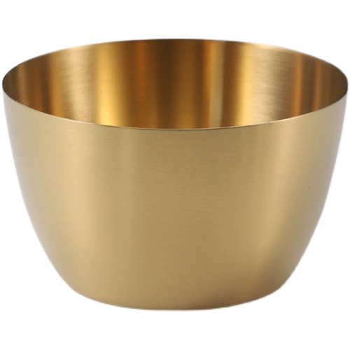 Корейская фруктовая салат из нержавеющей стали Коммерческая золотая ластика с бочкой самостоятельно -приправа приправа приправа холодная чаша для лапши творческая посуда