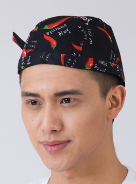服务员日式餐厅风纯棉厨师帽子