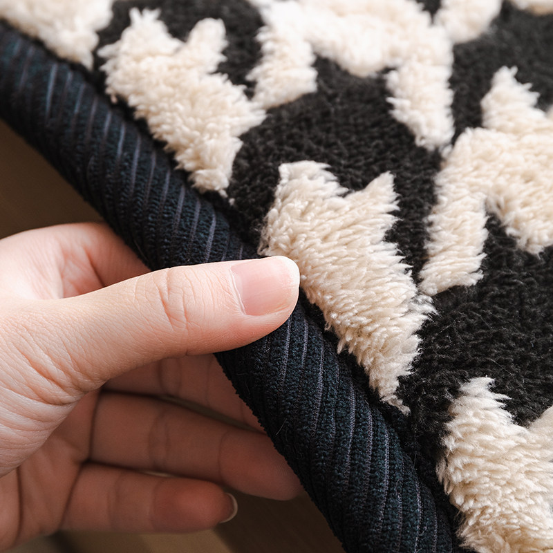 Houndstooth bay window mat window sill cushion autumn and winter 2025 new style balcony bedroom tatami mat light luxury customization
